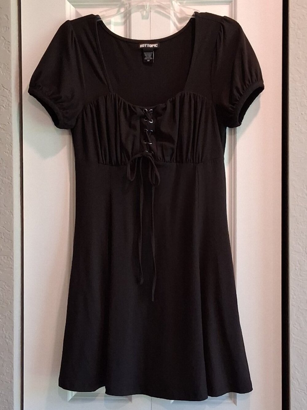 Hot Topic Black Lace Front Mini Dress Women's Size S